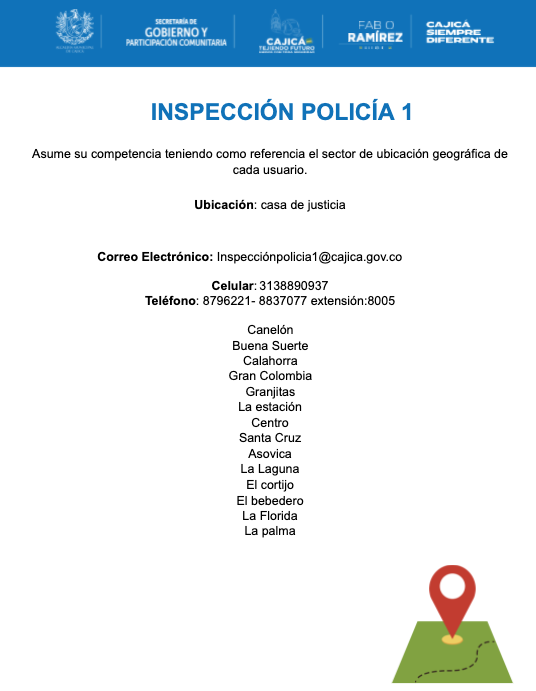 INSPECCION DE POLICIA UNO